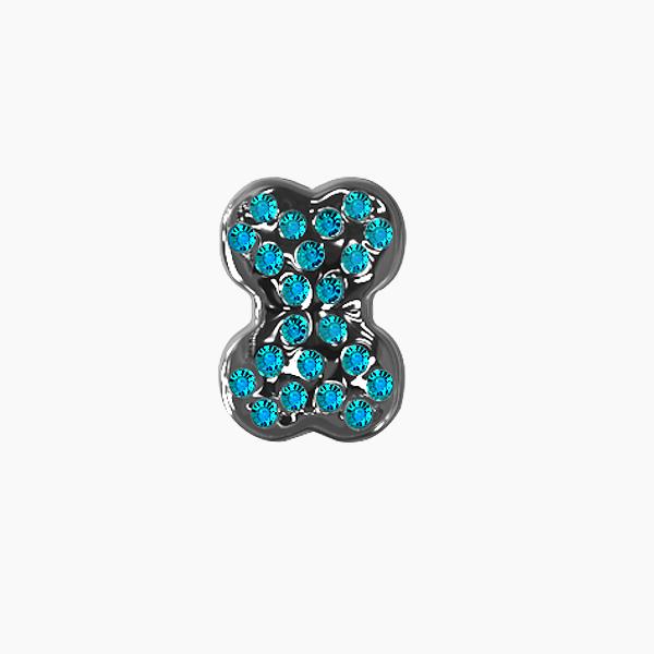 SWAROVSKI BLACK-AQUA BONES