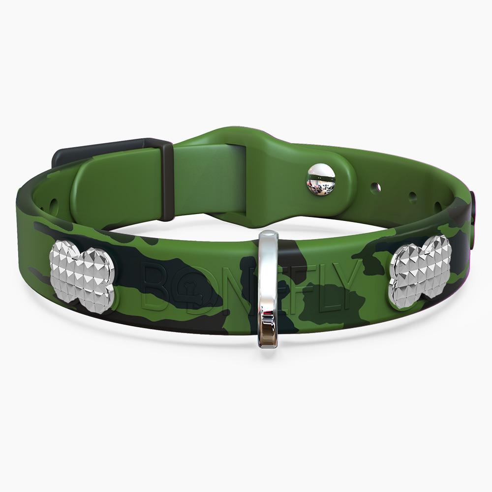 Boneflex Signature Spike Silver Collar
