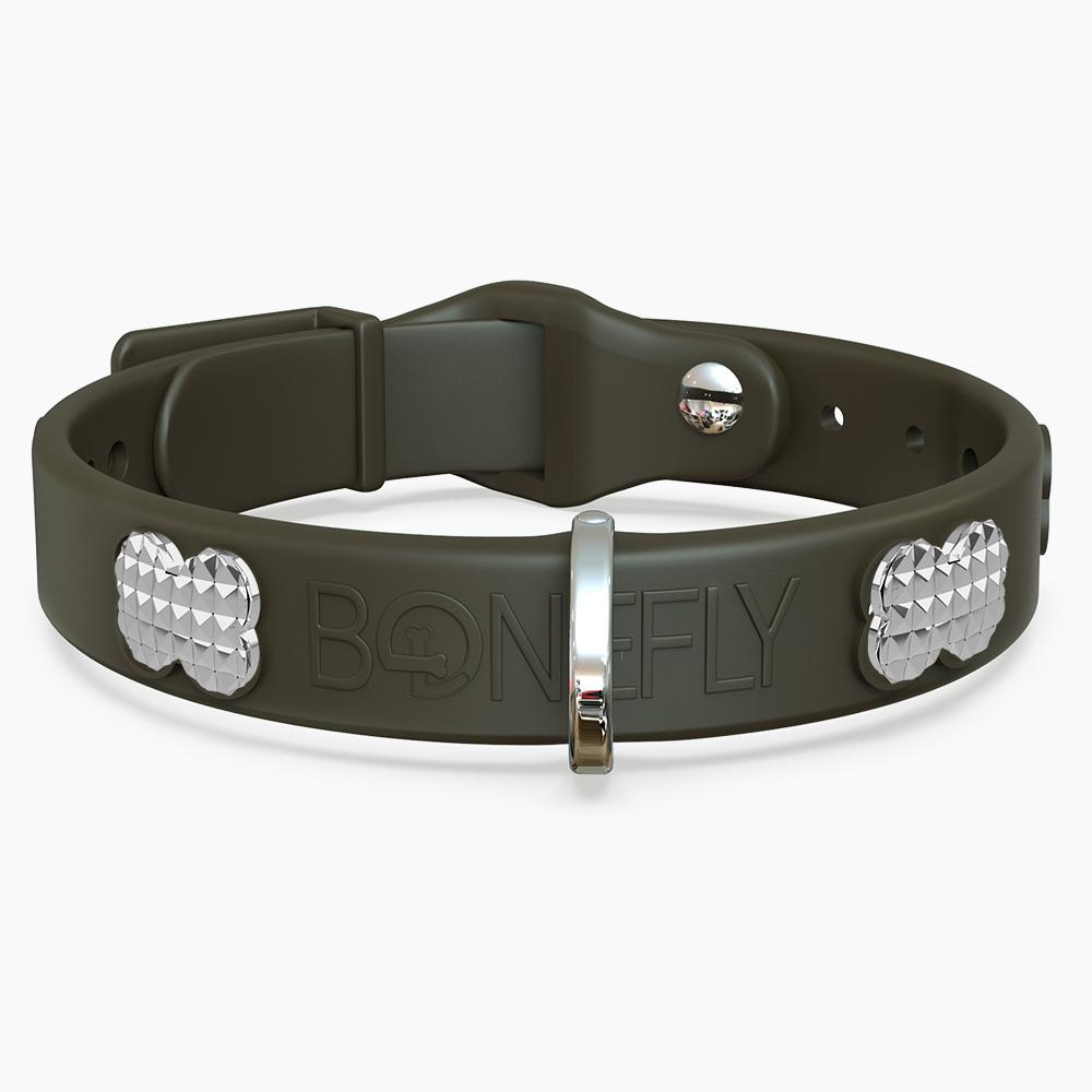 Boneflex Signature Spike Silver Collar