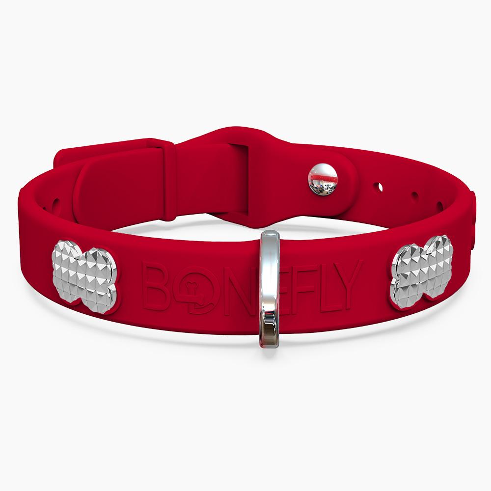 Boneflex Signature Spike Silver Collar