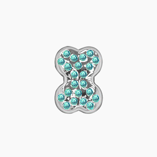 SWAROVSKI SILVER-AQUA BONES