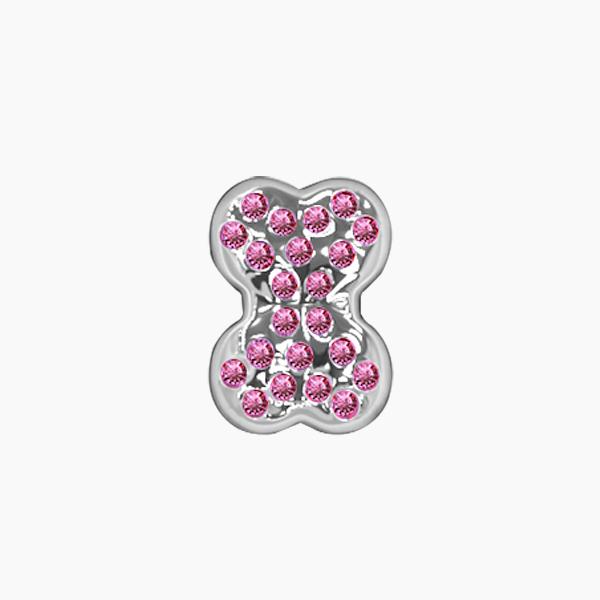 SWAROVSKI SILVER-PINK BONES